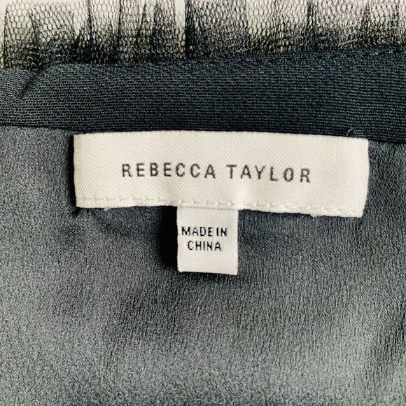 Rebecca Taylor Tulle Sleeveless Midi Dress In Black Size 10 $495 Retail - Picture 7 of 14